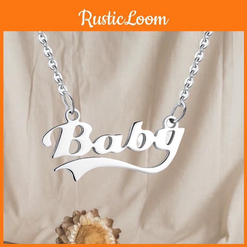 Stylish Stainless Steel Alphabet Necklace Perfect Forever Love Gift For Baby