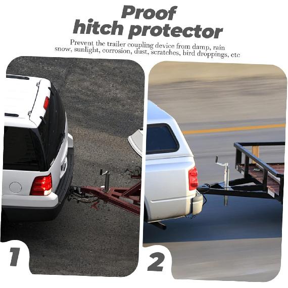 Trailer Hitch Cover 34X24X16 Inch Travel Trailer Tongue Jack Protector Waterproof Dustproof Rv Tow Hitch Cover for Car Caravan