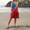 Summer Dresses For Women Loose Beach Vacation Casual Sleeveless V-neck  Sundresses With Pockets Tank Dress