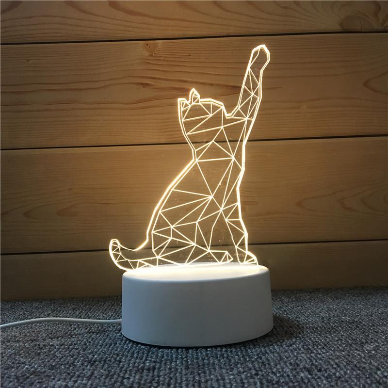 3d Nightlight Vision Bedroom Creative Desk Lamp Diy Holiday Gift Usb Direct Plug