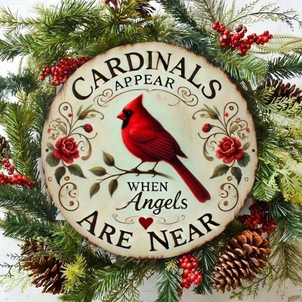 Rustic Metal Wall Art Round Bird Garden Decor