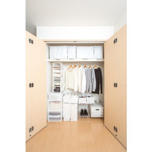 Towa Sangyo MSC Hanging Storage Rack, 6-Tier Closet, White, for Clothes and Accessories, 85695