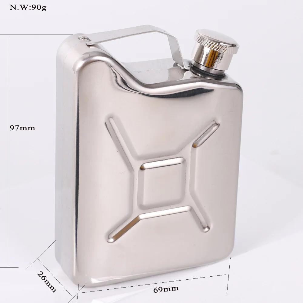 5 Oz Thickened Stainless Steel Portable Carry-on Outdoor Wine Set Steel Oil Pot Oil Type Wine Pot Camping Cookware
