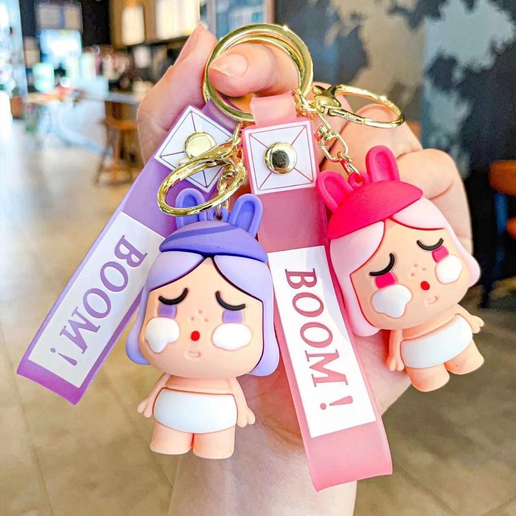 Adorable Crybaby Silicone Keychain Cute Cartoon Bag Charm For Women And Couples