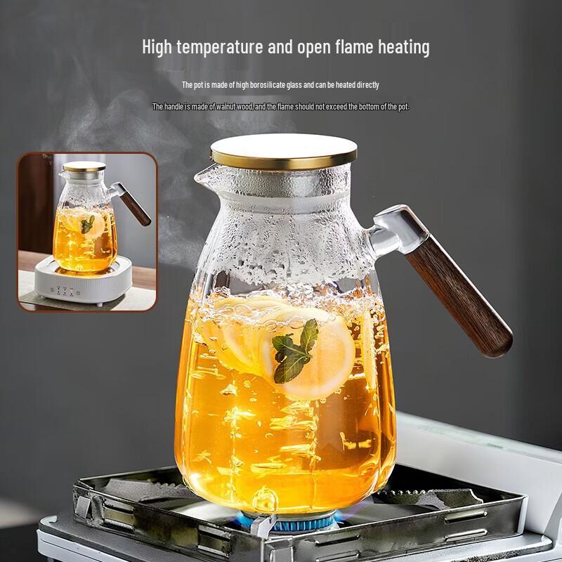 YIHUTEA High Borosilicate Glass Teapot with Spout Filter