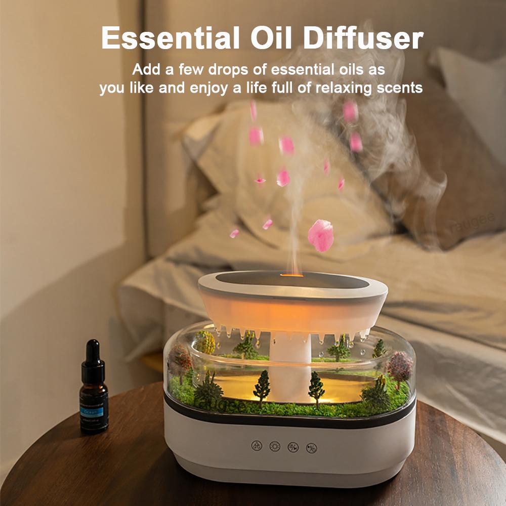 Raindrop Humidifier Aroma Diffuser Water Drop Aromatherapy Essential Oil Diffuser for Home Fragrance Diffuser with Night Light