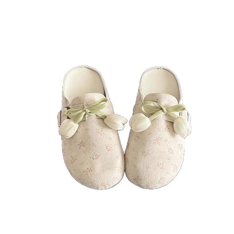 Women's new summer with skirt bag head half slippers women's casual shoes