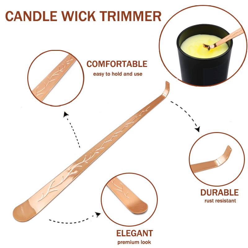 3/4pcs Candle Suppressor One-piece Tool Domestic Aromatherapy Candle Scissors Candle Suppressor Hook Tray Candle Tool Clippers