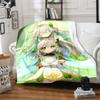 1pc Blanket Genshin Impact characters5 Print Design, Lightweight Blanket for Sofa, Bed- Soft &Warm, Gift for All Seasons like Christmas, Halloween