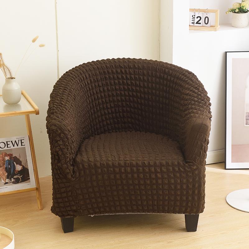Bubble Fabric Club Tub Chair Covers Nordic Stretch Armchair Cover 1Seater Removable Bar Single Seat Covers Home Decor Hotel
