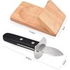Oyster Shucker Set Oyster Shucking with Wooden holder Oyster Shucking Clamp Seafood Tools