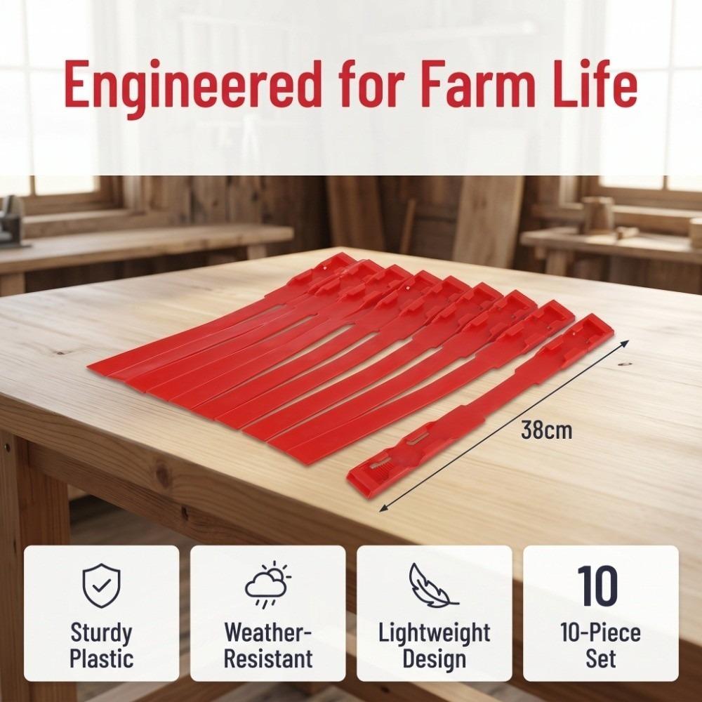 10Pcs Durable Cattle Marking Bands Light Weight Livestock ID Rings Farm Livestock