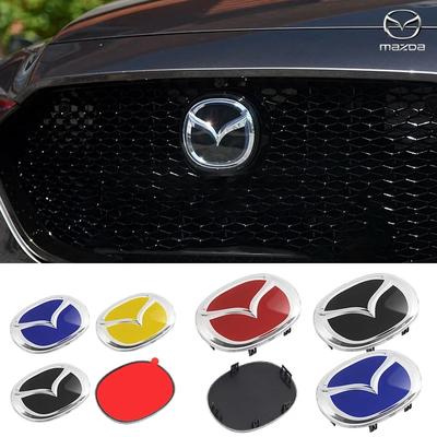 104mm 140mm Capó Delantero del Coche Maletero Trasero Insignia de Emblema de Parachoques Trasero Pegatina de Logo Accesorios Exteriores para Coche para Mazda 3 5 6 7 8