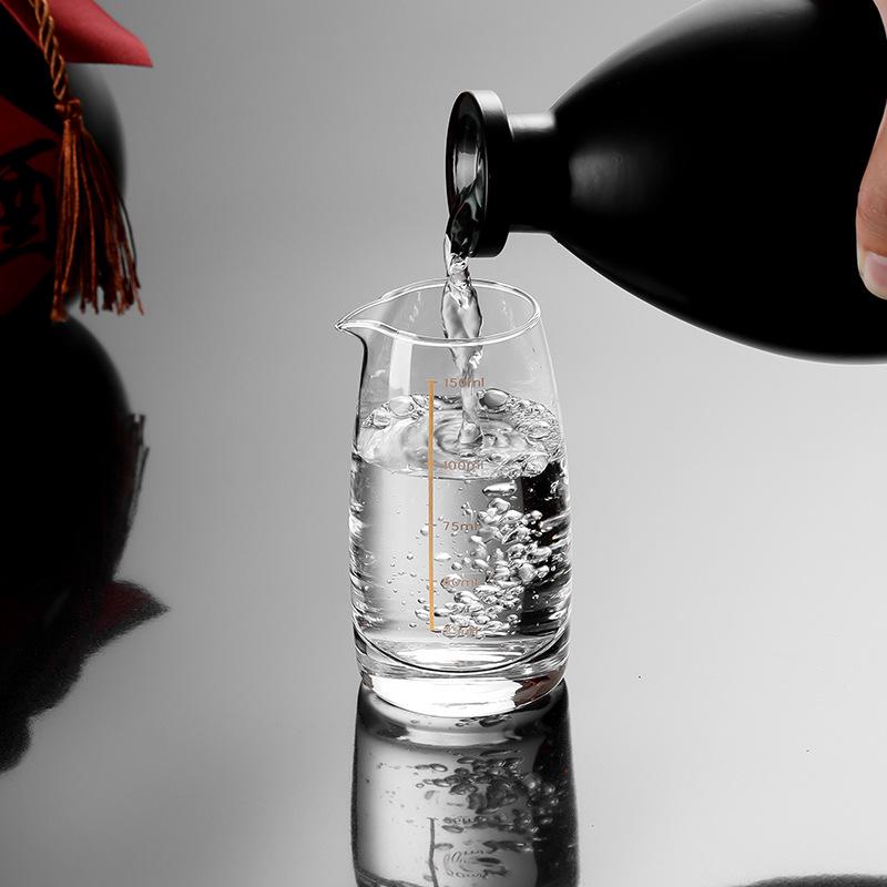 Glass Wine Decanter Set: Includes White Wine Decanter with Handle, Small Wine Glasses, Shot Glasses, and Handleless 100ml Decanter