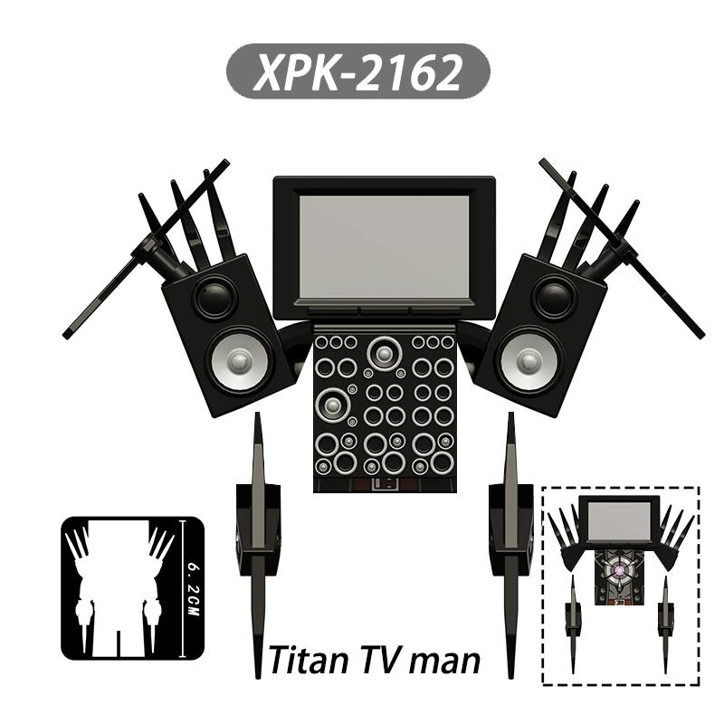 MOC Skibidi Toilet Man Vs Monitor Building Blocks The Audio and Camera Man Toys For Children Christmas Birthday Gift