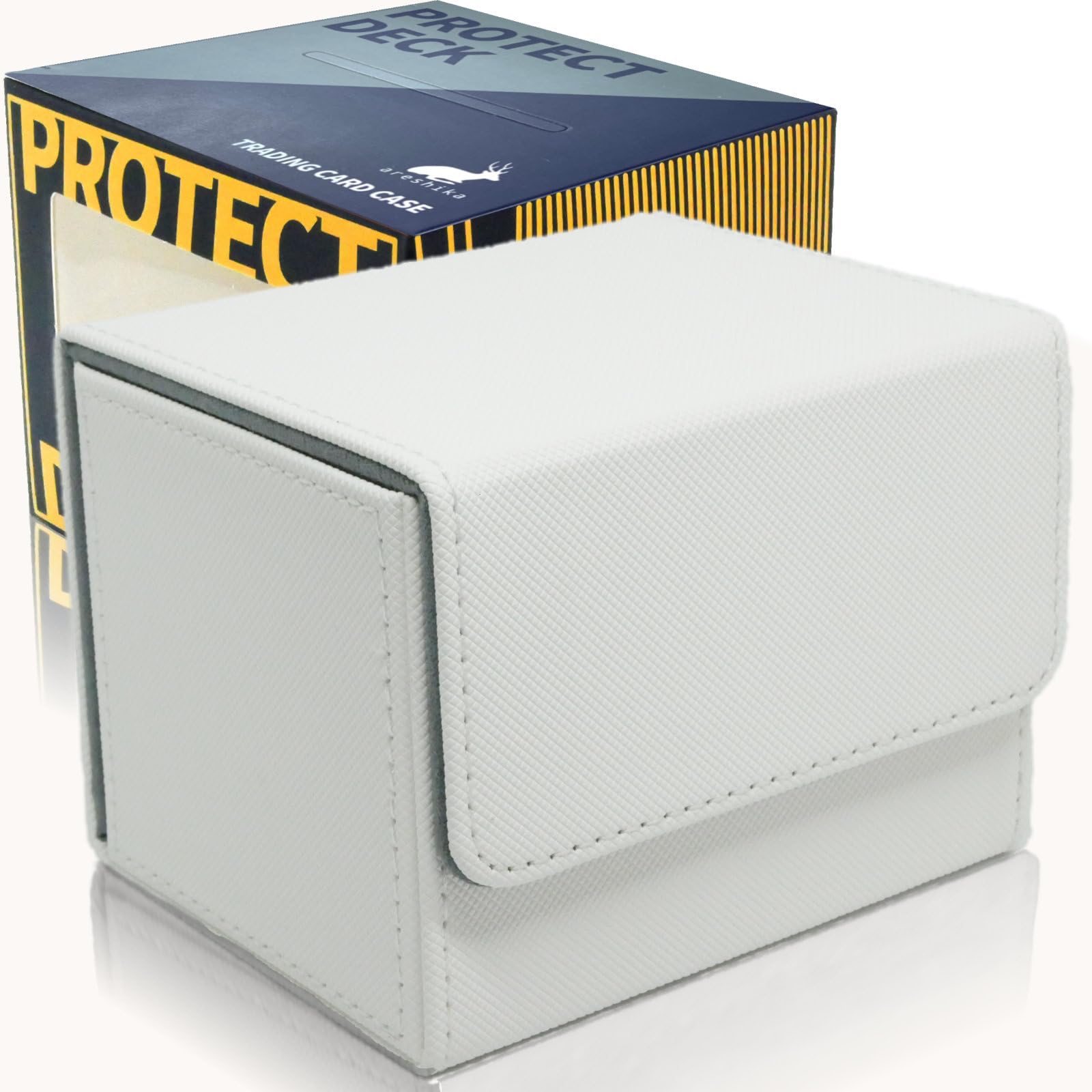 

Чехол для коллекционной карты Areshika Protect Deck, кожаный чехол для магнитной колоды (белый) белый