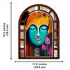 Sehaz Artworks RadhaKri Mirror Jharokha Wall Decor for Living Room-40x30 CM Wall Hanging Wall Hangings For Living Room, Home Decoration Items