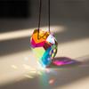 Heart Prism Ornaments Exquisite Polished Surface Hanging Heart Suncatcher Prism Pendant for Christmas Decoration Photographic Ornament Rainbow