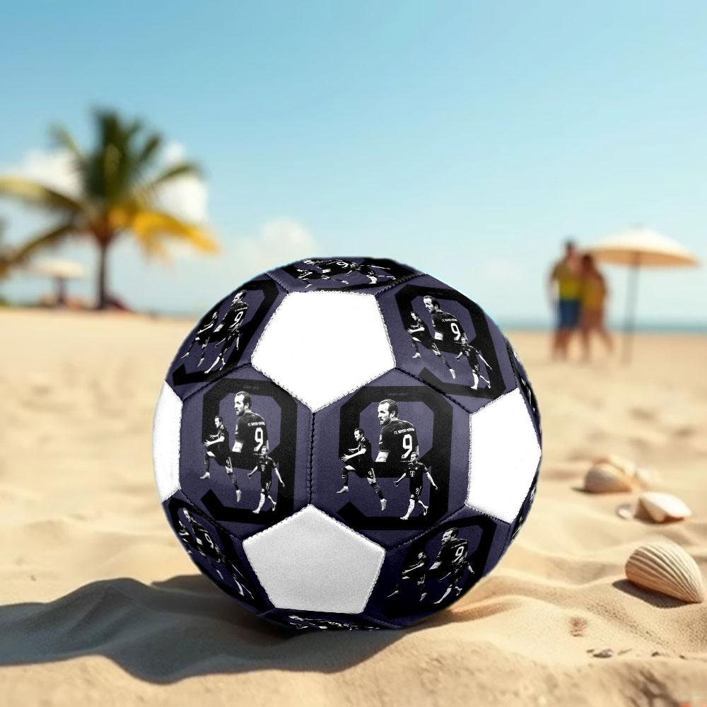 Kane9 Printed Size 5 Soccer Ball, Machine-Stitched PVC, Durable & High Bounce, All Ages Fit, fan merchandise, matches & outdoor use.