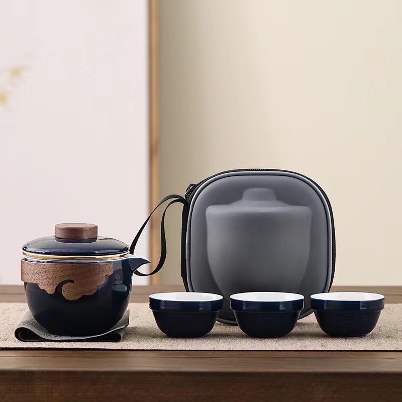 Ceramic Hand Grab Pot Kuaike Cup Portable Travel Tea Set Business Gifts Opening Event Souvenirs