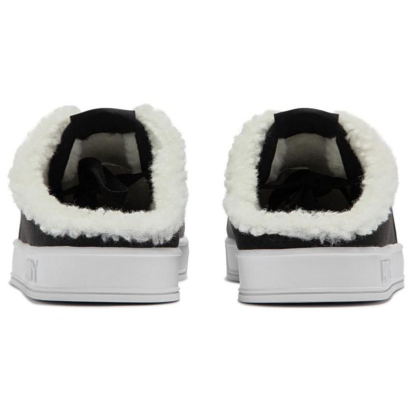 Puma Bari Mule Sherpa Unisex Black White 375953-03