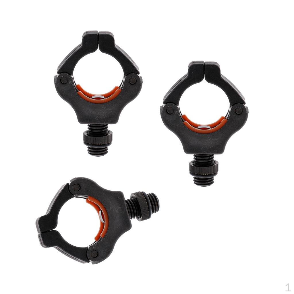 

3 шт. Упор для удилища с замком для комля, Рыболовная головка, Доступны все размеры, Черный нейлоновый держатель для удилища