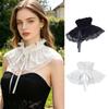 Medieval Detachable Pleated Collar Ruffle Collar Neckpiece Costume Props Neckwear Faux Collar For Historical Reenactment Stage Show