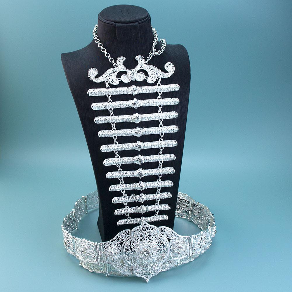 

Ретро Серебряный Цвет Кавказский Женский Пояс Нагрудник Свадебные Ювелирные Наборы Славянский Турецкий Пояс для Платья Поясная Цепочка Регулируемый