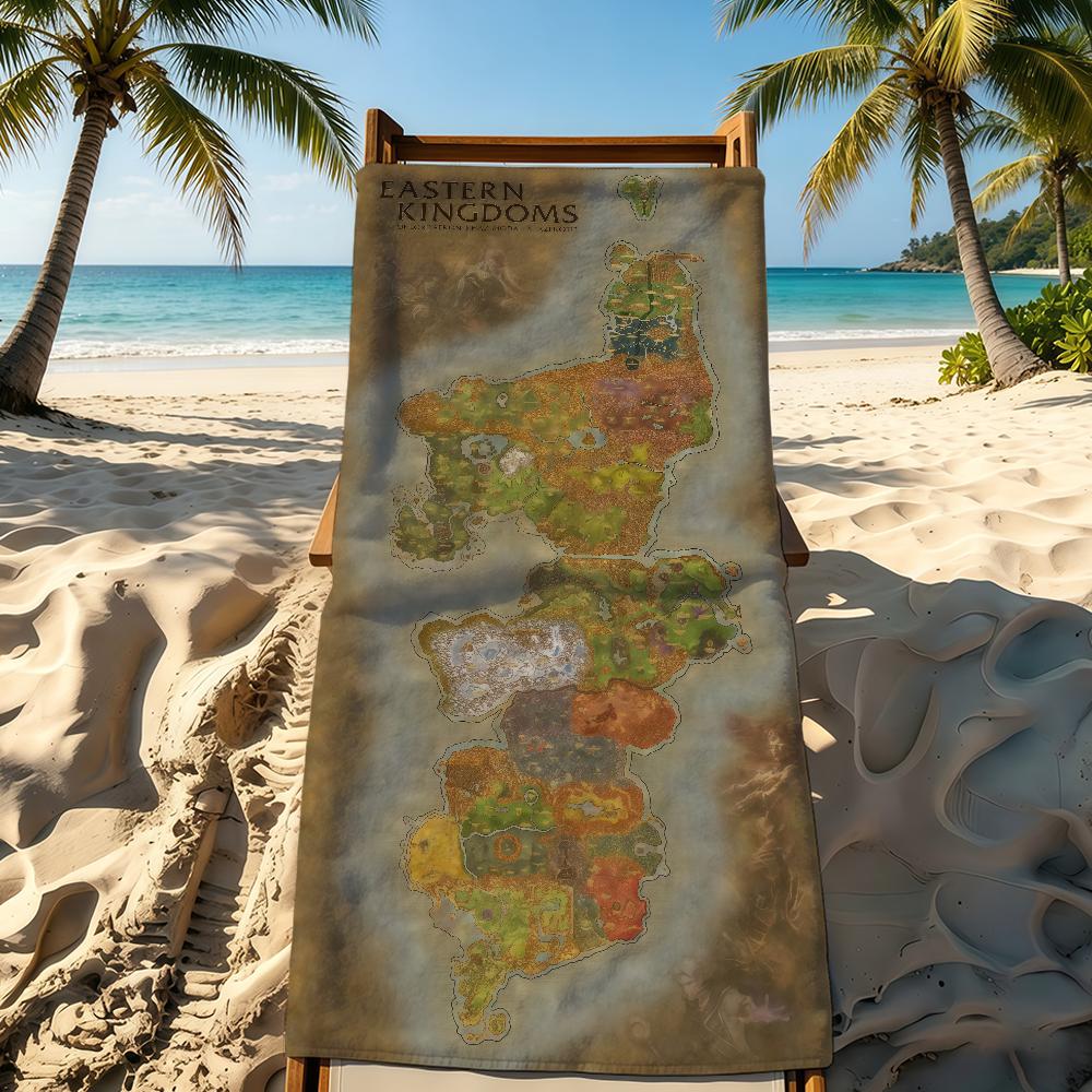 Game W-World of W-Warcraft Towel For Outdoor Camping Beach Towel Super Absorbent Quick-Drying Summer Towel