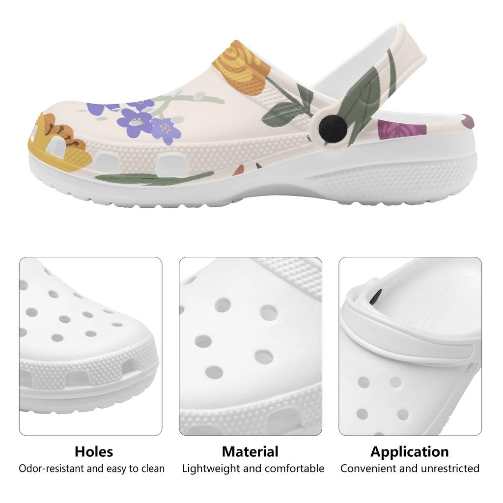 Cartoon Printed EVA Casual Clogs Women Men Quick Dry Easy Clean Slip On Travel Use Beach Garden Daily Walking Daily Shoes Home Use