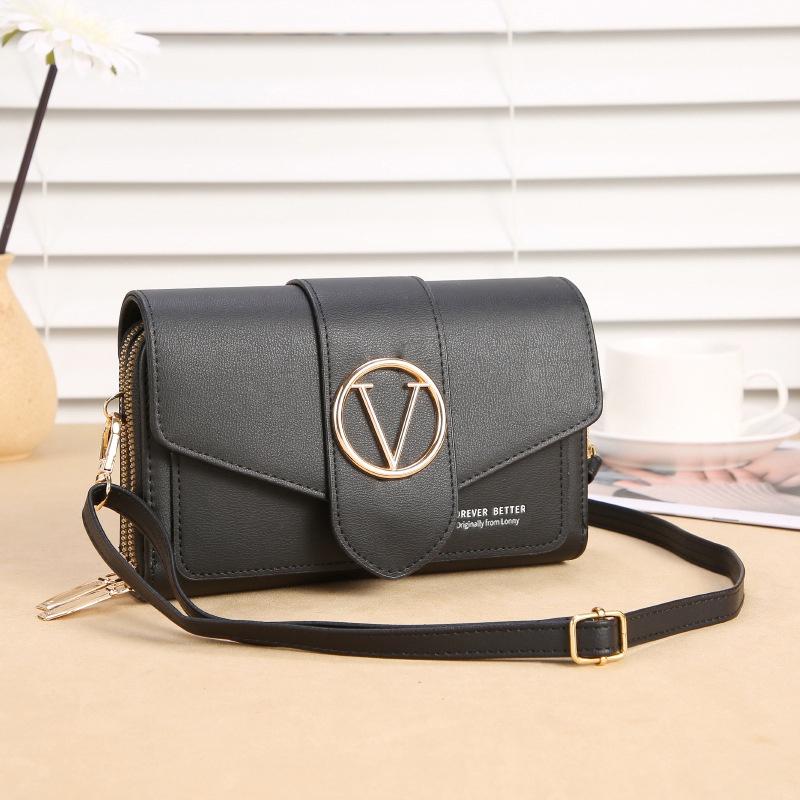 IELGY Женский длинный диагональный кошелек в корейском стиле с двойной молнией серый — фото 13