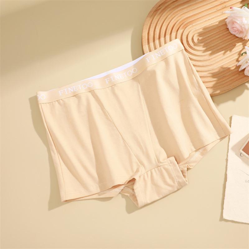 FINETOO Baumwollpanty für Damen, hohe Taille, Boxershorts, bequeme Slips, Damenunterhosen