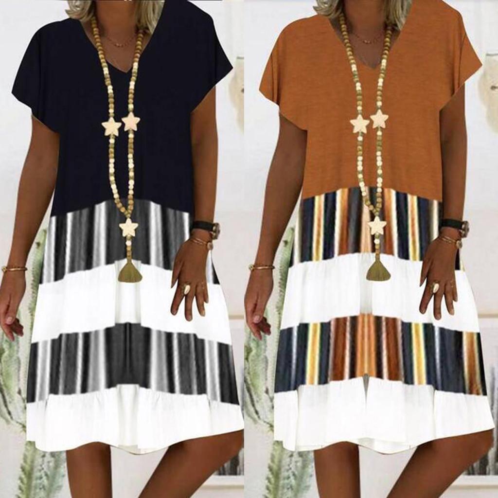 

Женское сексуальное длинное платье с принтом в этническом стиле с круглым вырезом и короткими рукавами