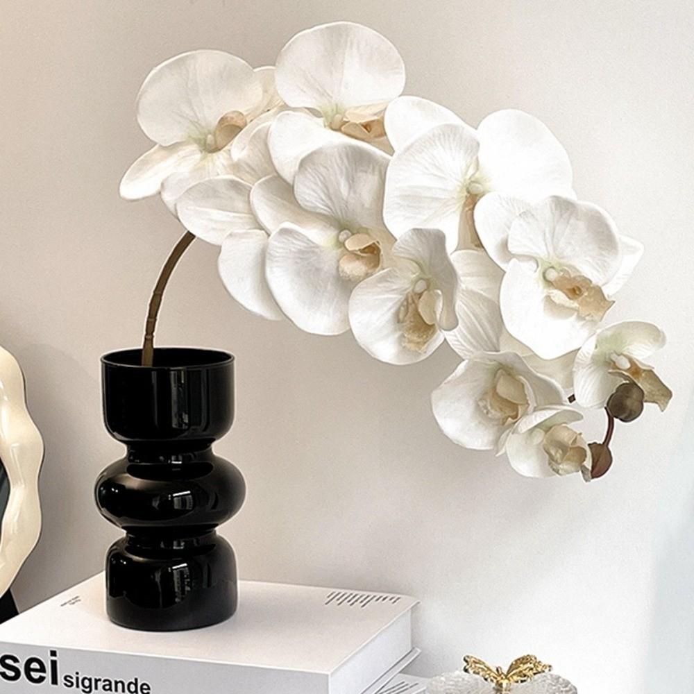 10 hlav Umělá Motýlí Orchidej Real Touch Vícebarevná Falešná Phalaenopsis Vnitřní Výstelka z Železného Drátu 98cm Hedvábná Květina Domácí Dekor