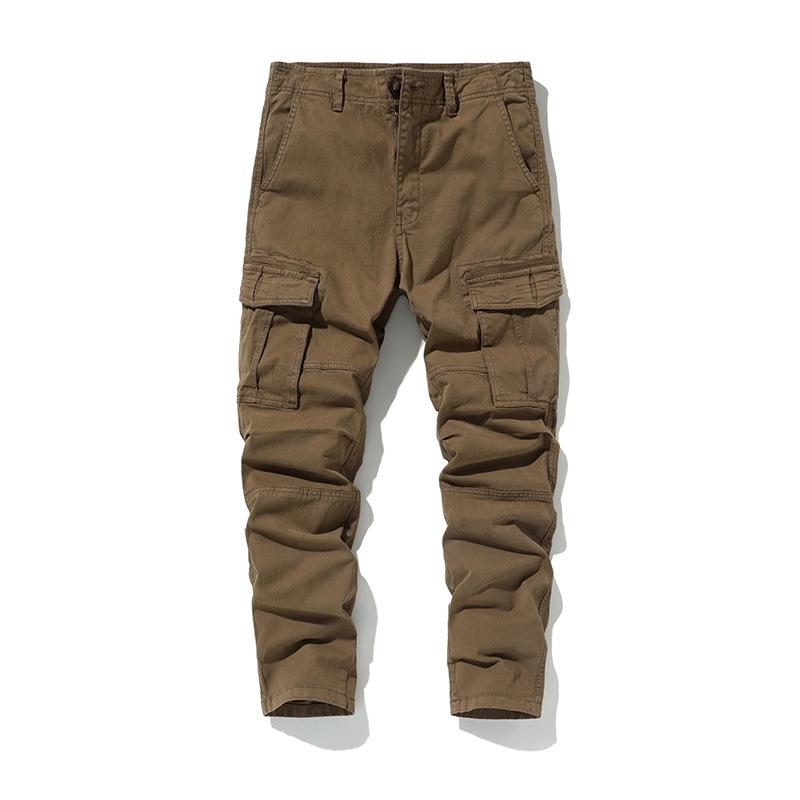 New Men's Straight Overalls Wear-resistant Multi-pocket Tide Brand Mountaineering Outdoor Sports Casual Trousers