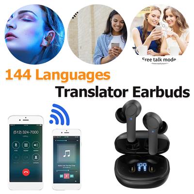 144 Languages Translating Headphones 99% Accuracy Wireless BT Headphones Noise Cancelling Gaming Headset IPX6 Office Earphones