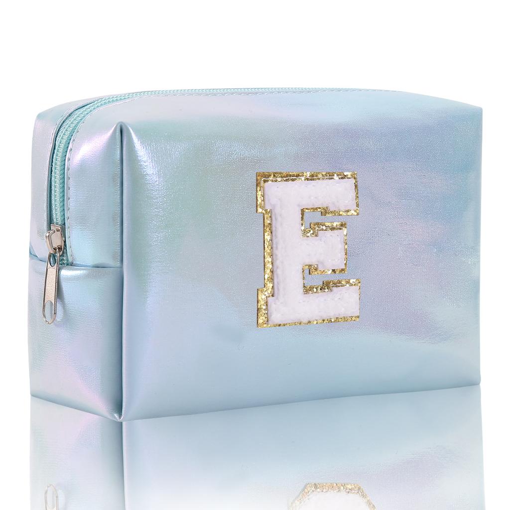 Octagon Bag Embroidery Alphabet Makeup Bag Large Capacity Toiletry Bag Travel Storage Bag Clutch Bag