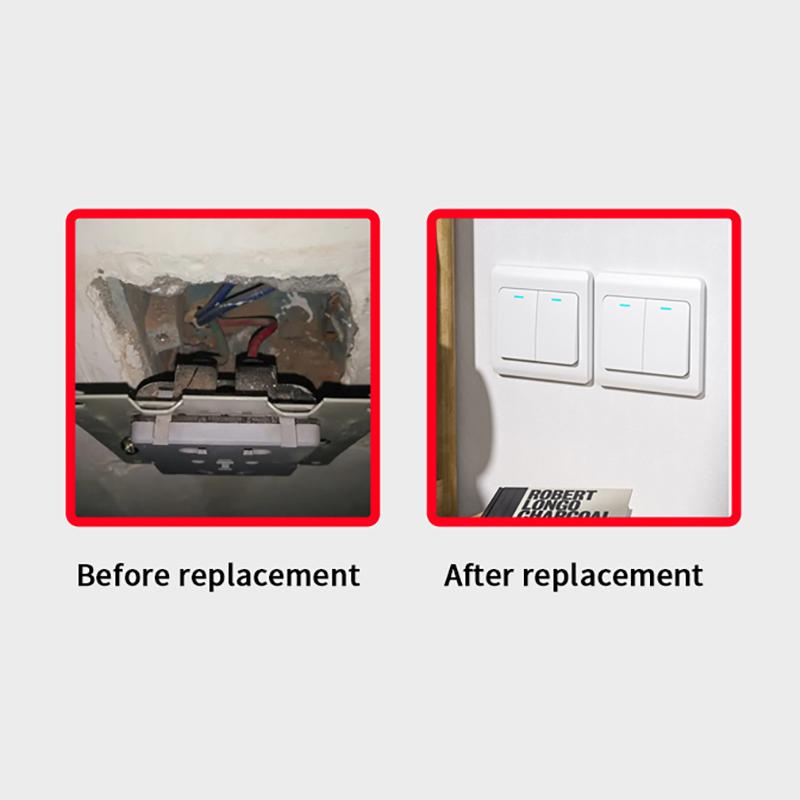 Kit Restaurador de Caixa de Tomada de Interruptor de Parede Suporte de Parafuso para Caixa de Tomada Isolada Haste de Suporte com Chave Acessórios de Reparo Elétrico