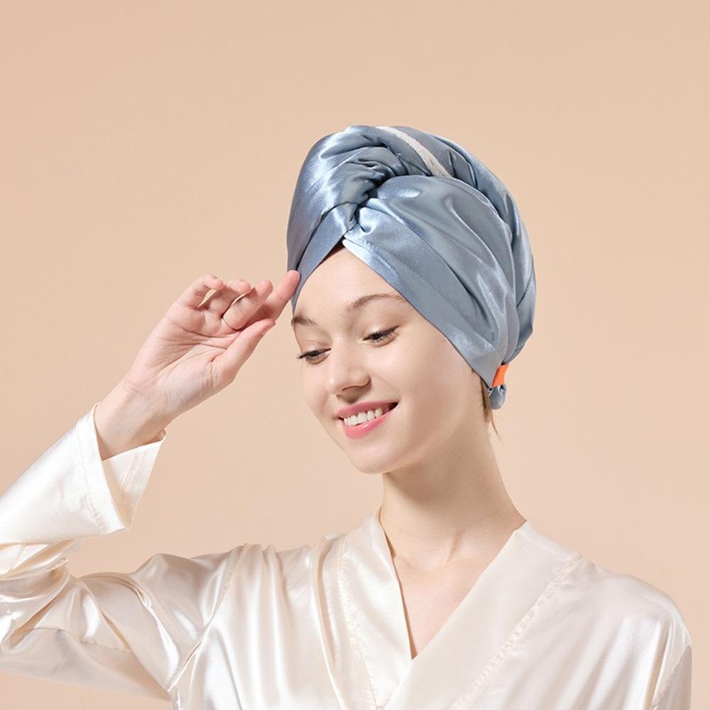 Reusable Acetate Waffle Dry Hair Cap Breathable Dry Hair Towel Super Absorbent Hair Cap  Women