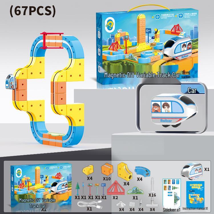 Magnetic Anti-Gravity Building Blocks: High-Speed Rail Track Toy for Kids