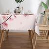 Tovaglia Fiori di Ciliegio, Ramo Floreale Rosa Albero Stile Giapponese Primavera Fiore di Sakura Fioritura Copertura Lavabile per Cucina