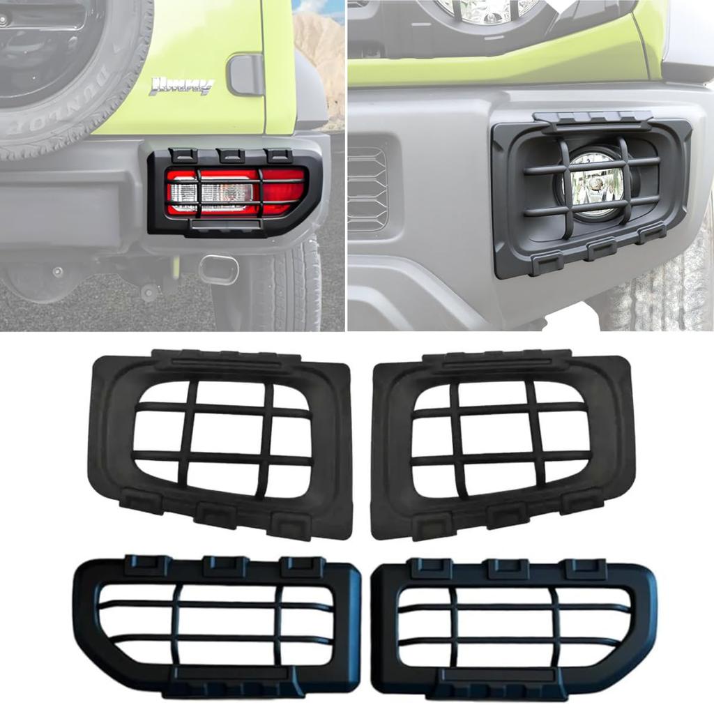 Nexxxly Nebelscheinwerfer- und Rücklichtabdeckungen für Suzuki Jimny JB74 und JB64, Speziell für einfache Montage entwickelt, Kein Bohren erforderlich