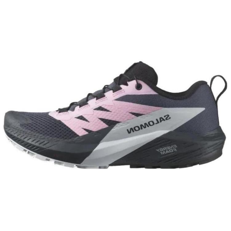 Salomon Sense Ride 5 Comfortable Shock Absorption Durable Breathable Low-Top Outdoor Functional Shoes Women Shoes Black Pink 471470