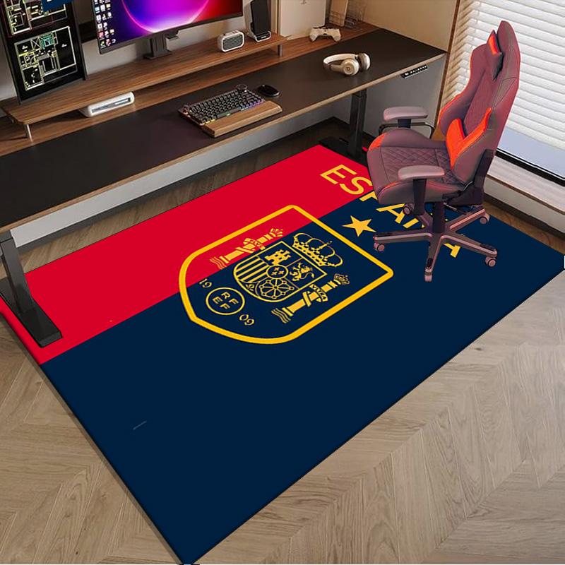 Spain's Royal Emblem Printed Area Rug for Office, Chair Rug, Decorative Carpet Floor Mat, Large Size Fan gifts Christmas gifts