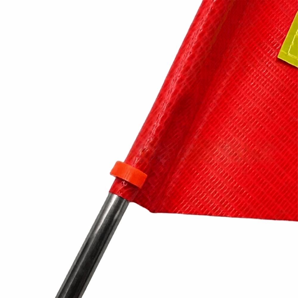 Clamp On Safety Warning Flag Telescopic Flagpole Golf Cart Flag Wheelchair
