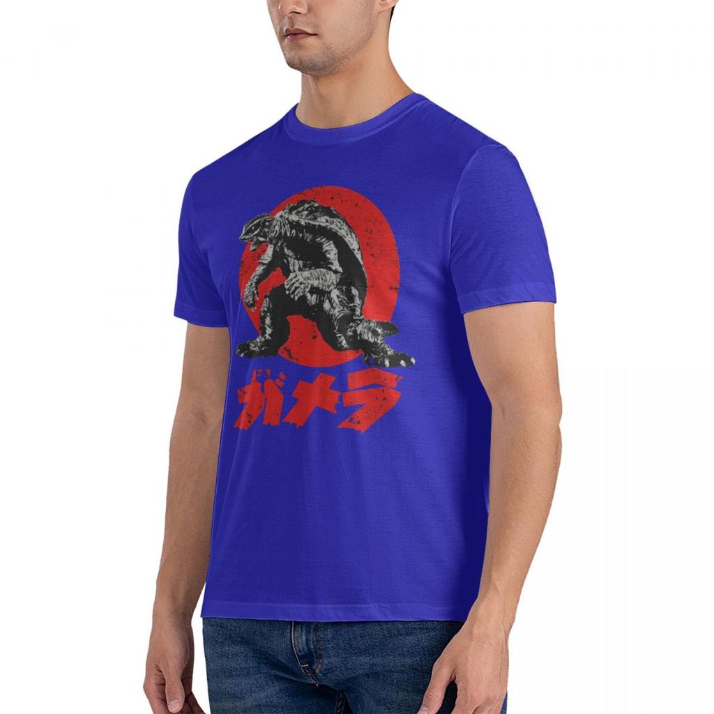 2024 Summer Men Gameraed Crew Neck TShirt Bandai Movie Monster Series Tops Funny Anime Customizable For Unisex T Shirts y2k