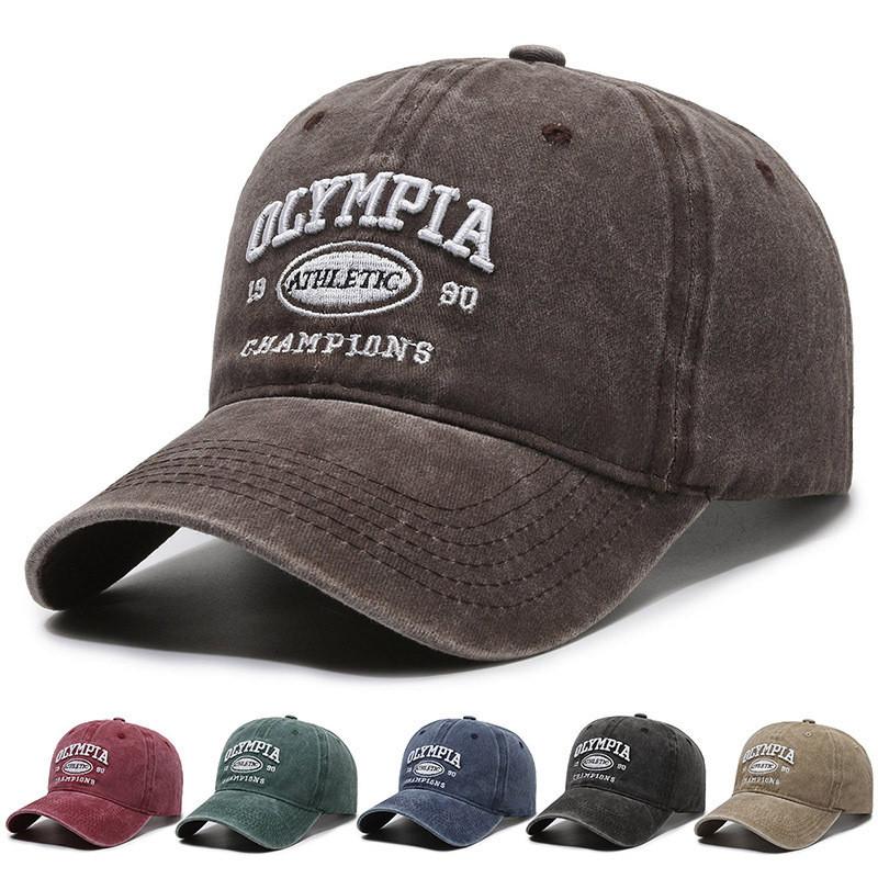 Adjustable Cotton Letter Embroidery Classic Baseball Hat For Spring And Autumn Outings