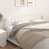 Vidaxl Wingback Headboard, White, 203X23X78/88 Cm, Faux Leather