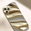 Gold Edge Sparkle Transparent Anti-Drop Case for iPhone 14/15/16/17 Pro Max Series