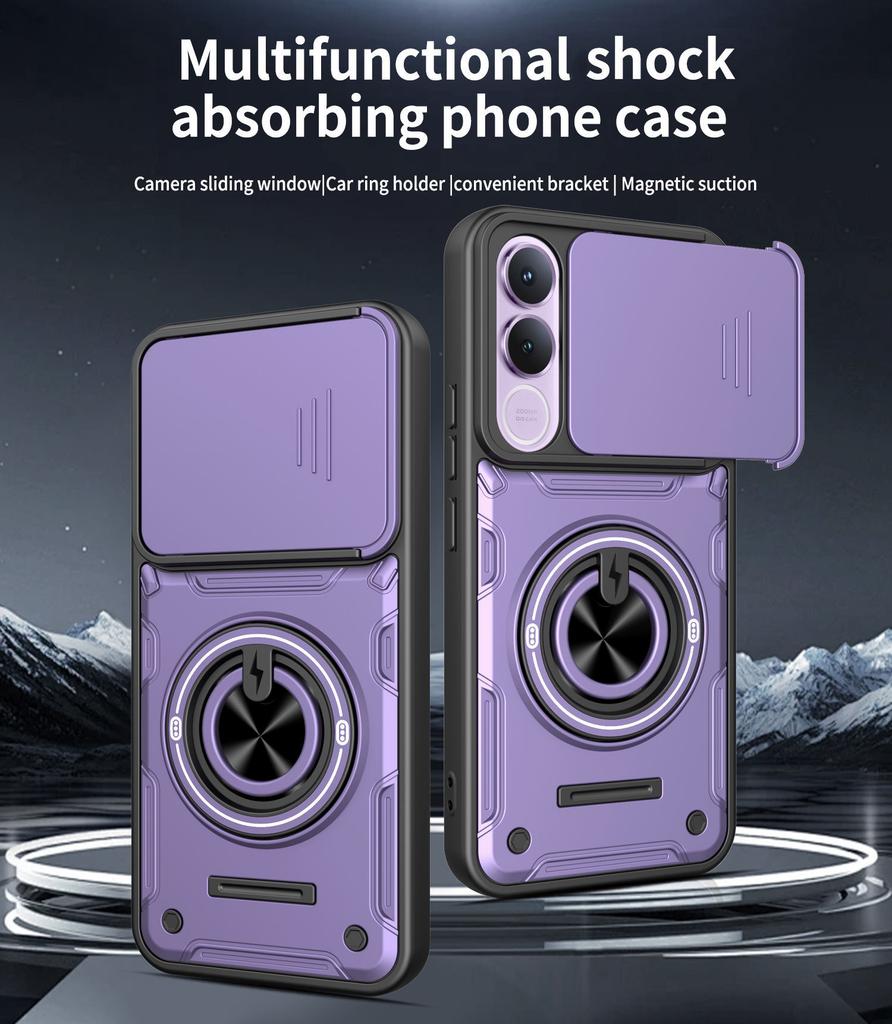 Applicable VIVO V70FE Raytheon Window Push Mobile Phone Case Vivo V60lite Bracket Anti-drop VIVO Protective Case